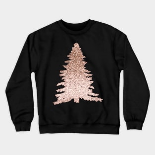 Sparkling rose gold Christmas tree Crewneck Sweatshirt